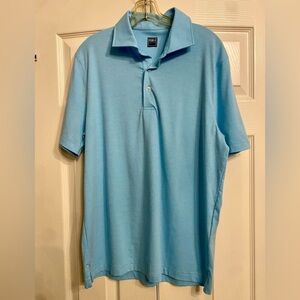 Fedeli Piquet Shirt Sleeve Polo Sz50/M Light Blue NWOT